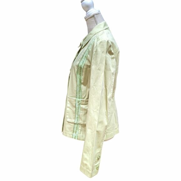 St. John Sport Women's Lime Green Button Up Jacket Size M - Picture 4 of 12
